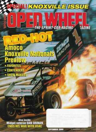 OPEN WHEEL 2000 SEPT - KNOXVILLE PREVIEW, DAN DRINAN, BOB TROSTLE, KENYON CARS